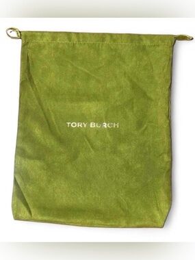 Tory Burch Green Velour Drawstring Dust Bag Shoe Handbag Storage Pouch 12x15